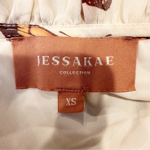 Jessakae Ivory Butterfly Ruffle Dress Size XS Long Sleeve Playful Party Girly - Picture 7 of 9